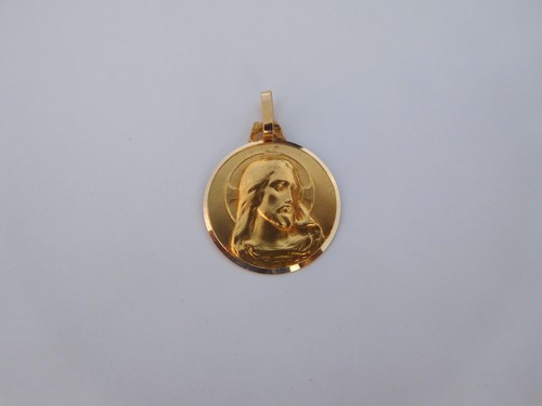 Beautiful Rare Small French Art Deco 18K Gold Jesus Christ Medal Charm Pendant⚜️ - Picture 2 of 13