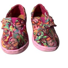 Toms toddler slip on colorful car print 8T