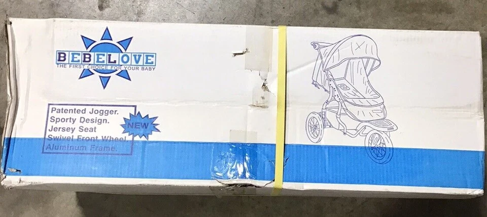 Bebelove Deluxe Single Jogging Stroller with Front Swivel Wheel Blue - Image 2 of 4