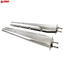 Steel Straight Mud Flap Hanger 2 1/2" Bolt Semi Truck Tapered 30" Stainless