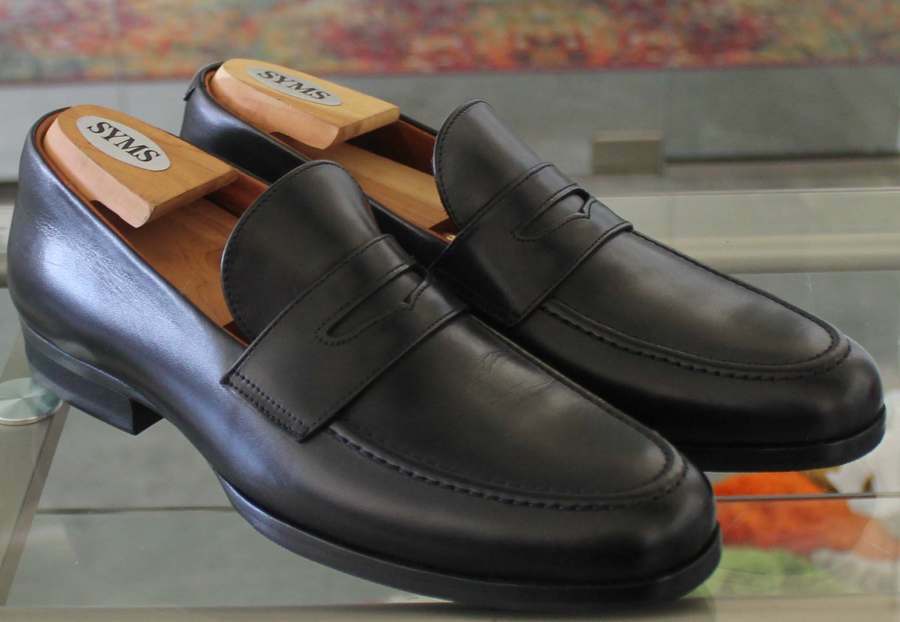 Wolf and Shepherd Ringer Black Leather Loafer Wolf & Shepherd Ringer Penny Loafers / Shoes 7.5 D | eBay main image 2
