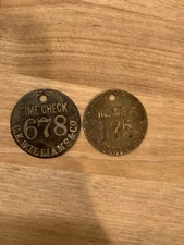 C.K WILLIAMS & co TIME CHECK TOKENS antique