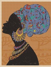 African Tribal Lady Counted Cross Stitch Chart No. 3-426/3 