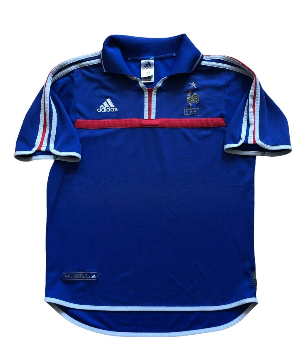 France Away football shirt 2000 Soccer Jersey Tee Adidas