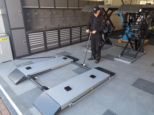 Mobile Kurzhub Scheren Hebebühne Profi-Line 3500Kg 1,20m Hubhöhe - Bild 7 von 22