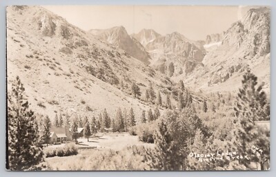 Glacier Lodge Big Pine CA Scenic Sierra Nevada View RPPC Real Photo UNP