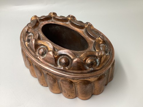 Antique Copper/ Tin Jelly / Pudding Mold Country Primitive French Style