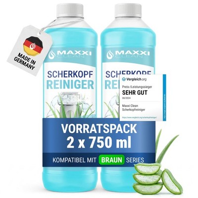 Maxxi Clean 2x750ml Nachfüllflüssigkeit Scherkopfreiniger 