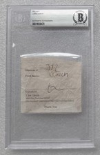 LARS ULRICH SIGNED RECEIPT BECKETT BAS COA AUTOGRAPHED SLABBED METALLICA BAND
