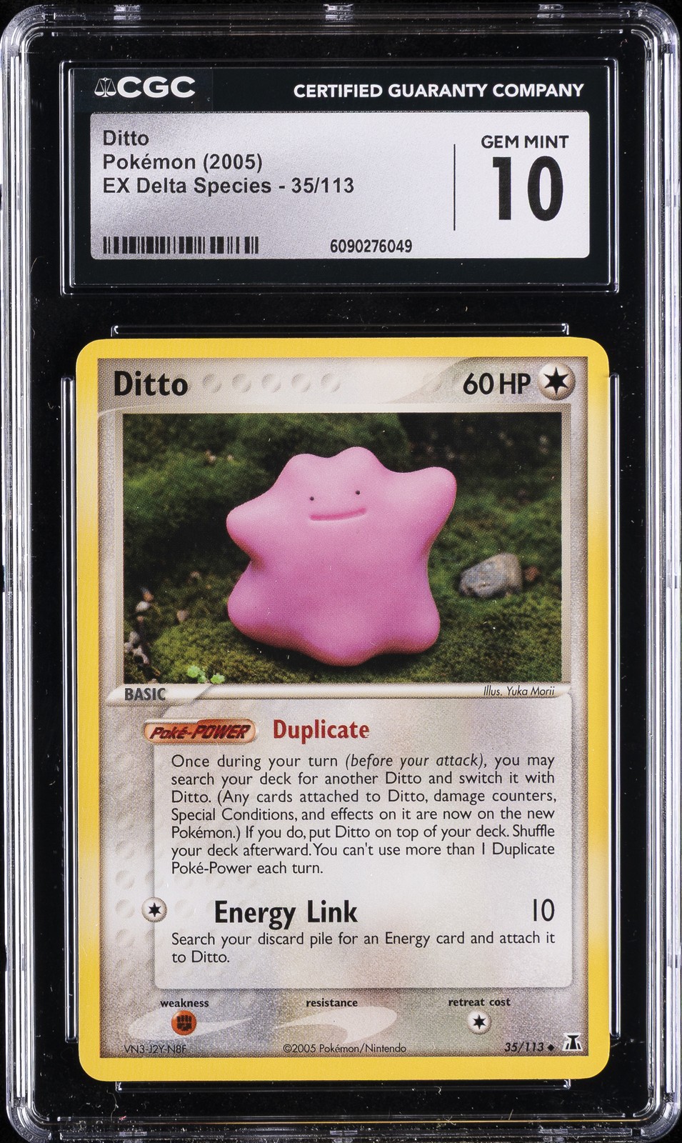 2005 POKEMON EX DELTA SPECIES #35/113 DITTO CGC 10 GEM MINT