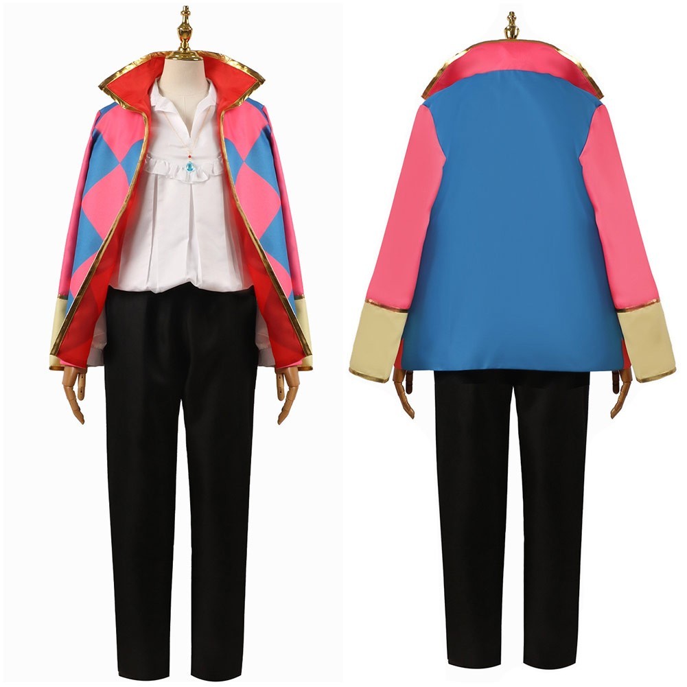 Howl's Moving Castle:Howl Cosplay Costume Halloween party Shirt+Pants fullSuits image 4