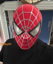 Handmade 1:1 Spiderman Tobey Maguire Mask Spider Man 3D Headgear Halloween Gift