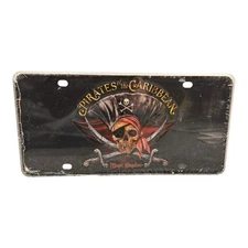 Disney Pirates Of The Caribbean License Plate 1990's Sealed