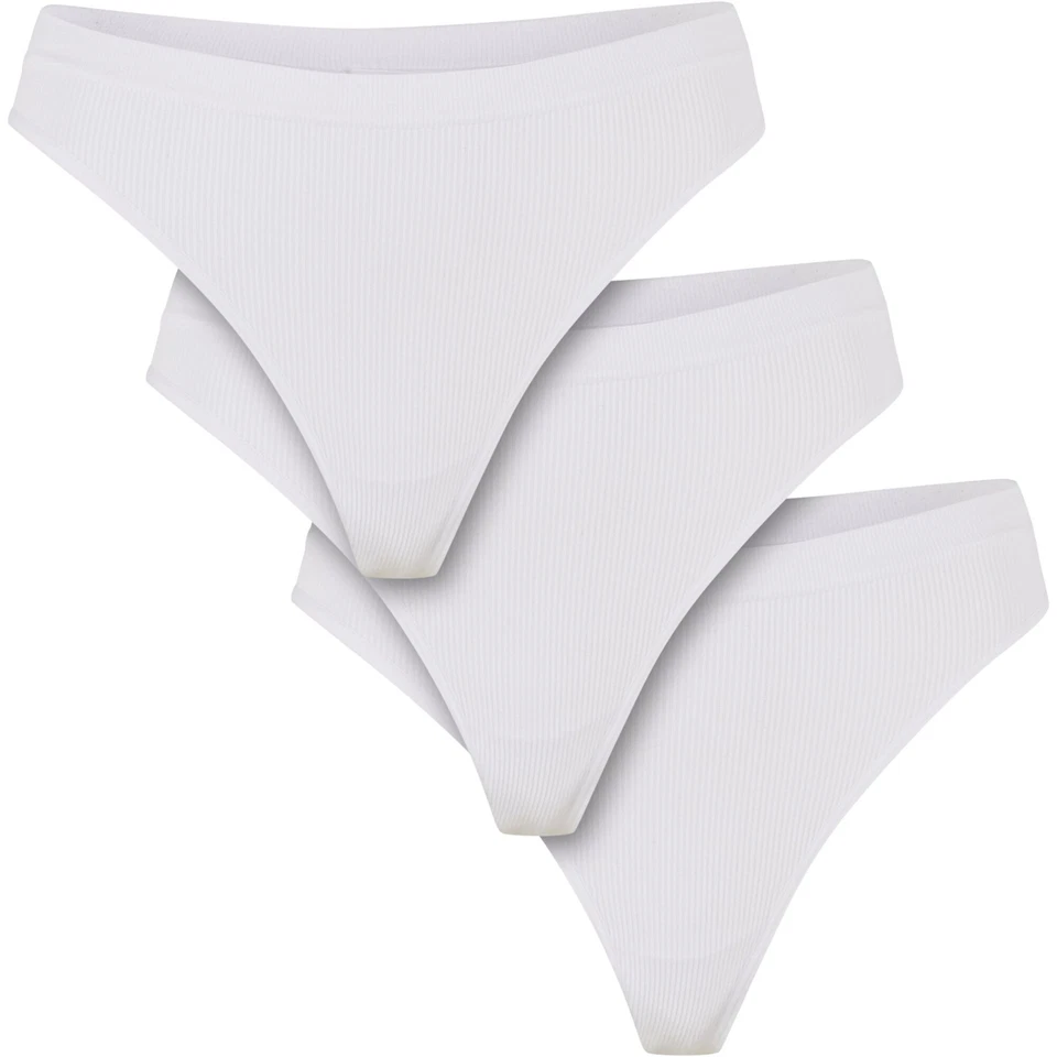 Urban Classics Damas Rip Tanga 3-Pack Ropa Interior Cómoda Sexy Nueva - Imagen 3 de 4
