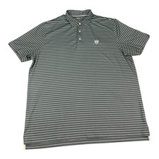 JOHNNIE-O PERFORMANCE GOLF POLO SHIRT, GRAY STRIPED, STRETCH, MEN S SIZE XL