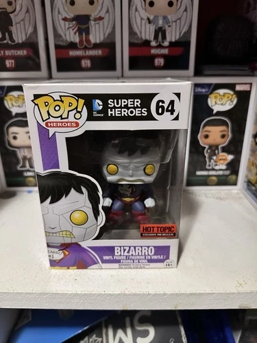 Funko POP Bizarro #64 DC Super Heroes Superman NM NIB Vaulted Rare Retired