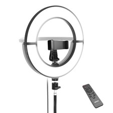 Bower 12" Foldable Ring Light w/ Stand Remote - Black