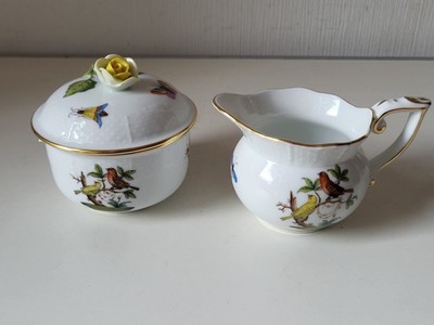 Herend Hungary Zuckerdose Milchkännchen Set Dekor Rothschild