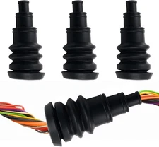 4PCS Firewall Grommets Automotive for 3/8 Inch to 1 OD Wire Black 
