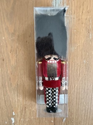 Retired Mackenzie Childs Courtly Check Buckingham Guard Nutcracker NIB