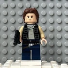 LEGO  Star Wars Minifigure - Han Solo Dark Blue Legs Vest (sw0771) 75159 75290