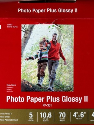 CanonInk Photo Paper Plus Glossy II 4'' x 6'' 50 Sheets, new, multiple available