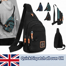 Men's Crossbody Bag Shoulder Sling Bag Anti-theft Lock Chest Bag