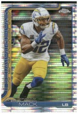 2025 Topps Chrome Football Pulsar Refractor Khalil Mack #160 Chargers