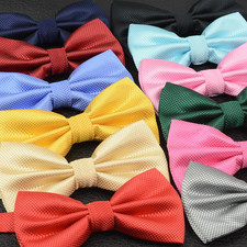 2025 Candy Bow Ties For Men Women Kids Solid Color Adjustable Wedding Party UK