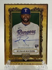2025 Topps Gilded Collection Kumar Rocker Gallery of Gold Auto RC #/25 Rangers!!