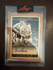 Jerry West 2023 Leaf Art of Sport Carte-De-Viste Auto 8/35 CDV-JW1