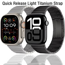 Titanium Link Bracelet for Apple Watch Ultra 3 49mm S11 46mm 10 9 8 7 6 SE Strap