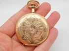 ANTIQUE GOLD FILLED ELGIN NAT'L WATCH CO RAILROAD HUNTER POCKET WATCH RUNS