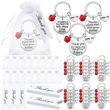 72 PCS Teacher Appreciation Keychain Gift 2025 With 24 Tags Organza Bags