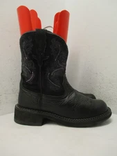 Ariat Fatbaby Cowgirl Boots Black Leather 14769 Women Size 6.5 B