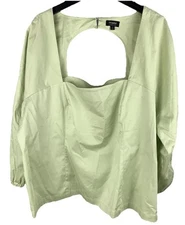 New Maree Por Toi Shirt Plus Size Womens 24 Green Top