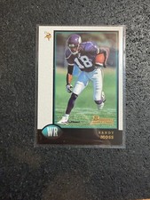 1998 Bowman Randy Moss Rookie Card #182 Vikings HOF. rookie card picture