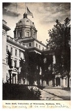 1911 Main Hall At University of Wisconsin-Madison Vintage Postcard