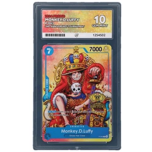 Monkey.D.Luffy P-043 – 2nd Anniversary Tournament | ACE 10 Gem Mint