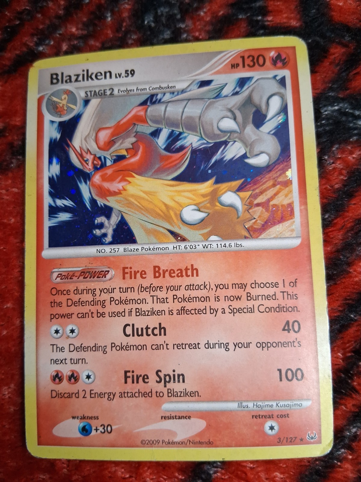 Blaziken 3/127 Platinum Holo