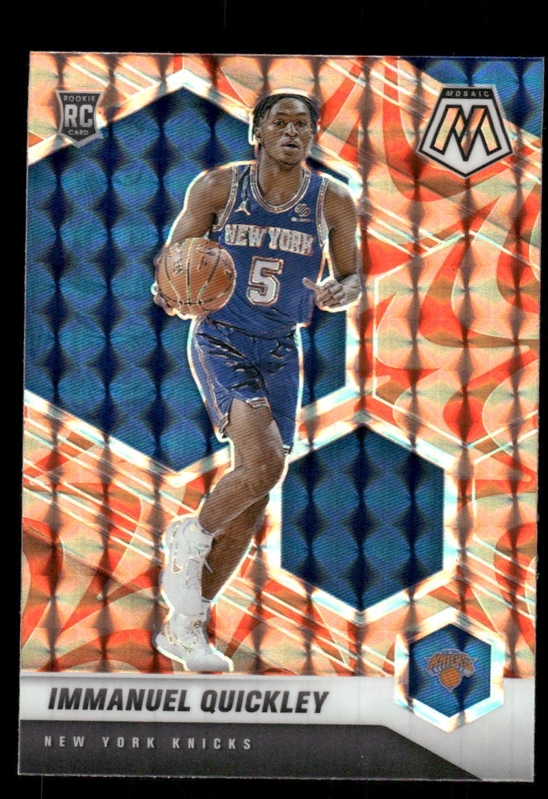 2020-21 Panini Mosaic #208 Immanuel Quickley Mosaic Reactive Orange RC