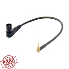 WJSTN Right Angle 3.5mm TRS to XLR Male Cable 1FT Stereo Mic