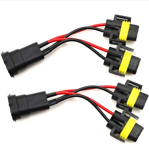 2pcs 9005 9012 Headlight Bulb Socket Adapter Female Connector Wiring Harness - Picture 2 of 5