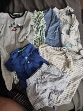 8 Piece Lot Baby 0-3 Months Sleepers And Clothes Various Brands
