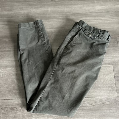 Ted Baker Chino Men Green Trousers Size 36L Distressed Work Travel Casual Retro