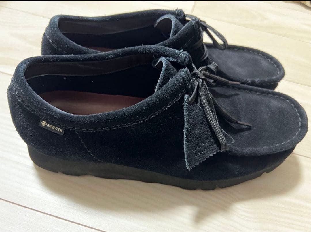 Clarks Wallabee GTX Black Leather Men's Shoes 9.5 US/8.5 UK New No
