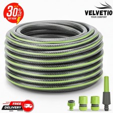 Heavy Duty Garden Hose Pipe Reinforced Leak Proof Nozzle for Outdoor & Plants