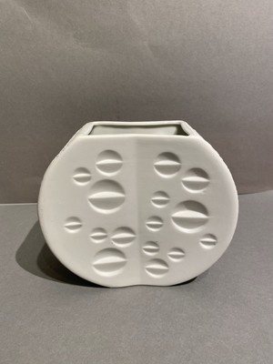 Vase matte White THOMAS Porcelaine 60s Design H. Th. Baumann mid century Vintage