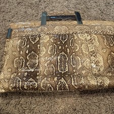 Snake Skin 100 vintage Total Framed Strap Handbag Clutch
