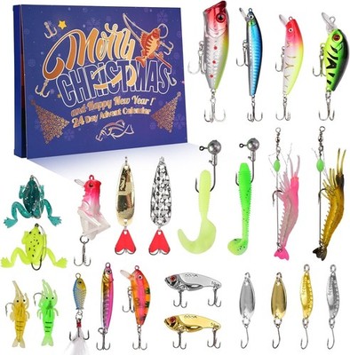 Fishing Advent Calendar 2025 Christmas Countdown, Lifelike Multi Jointed Swim...